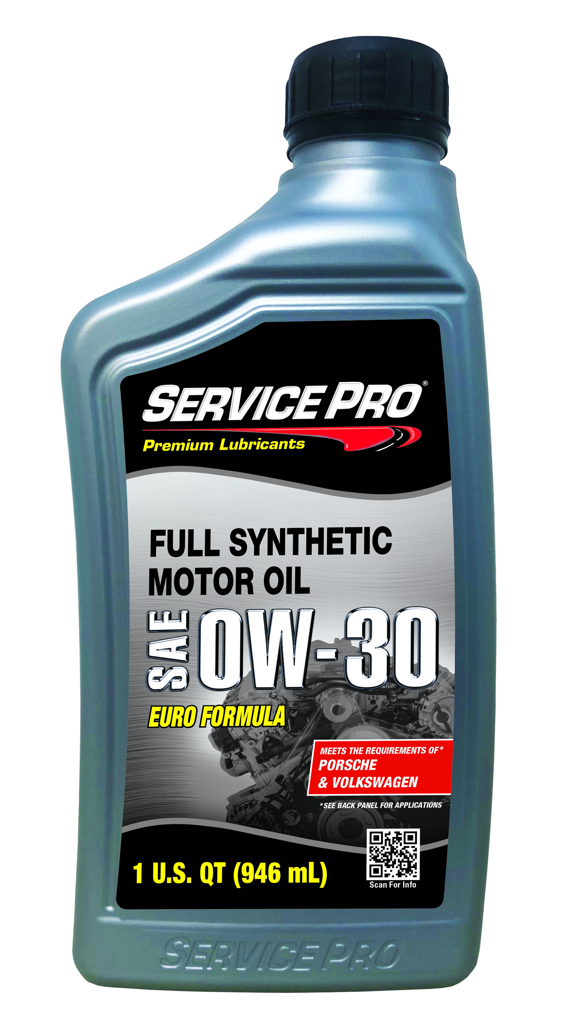 Service Pro® Premium Euro Full Synthetic SAE 0W-30 Motor Oils -  | Container: 1 Qt Bottle | Shipped as: Case of 6 X 1 Qt Bottles - Automotive Engine Oils